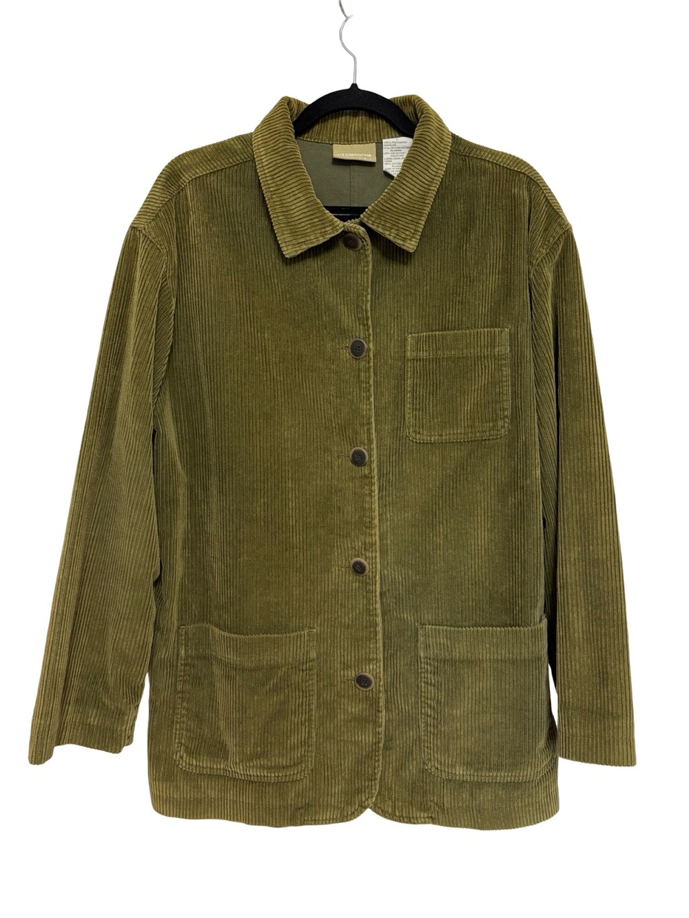 Vintage Liz Claiborne Women’s Chartreuse Green Corduroy Chore Barn Coat - Size L